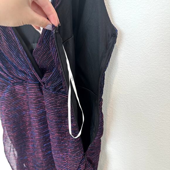 NWT Lulus Shining Stunner black multi lurex glitter ruched bodycon mini dress M - Picture 5 of 6